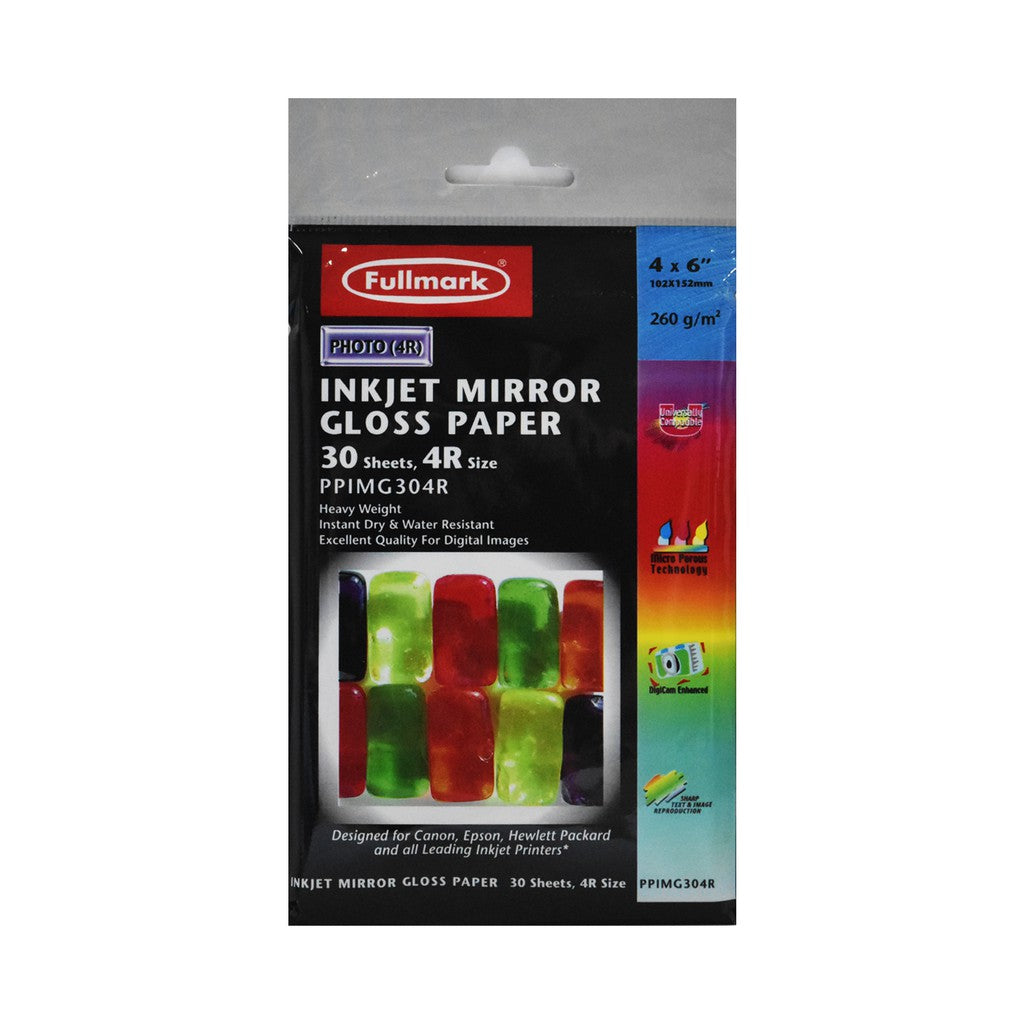 Mirror Gloss Paper 4R 260GSM (Micro Porous) 30 Sheets