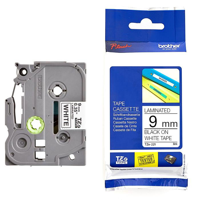 TZe 121 Compatible Tape for Brother Label Printers - Black on Clear (9mm x 8m)