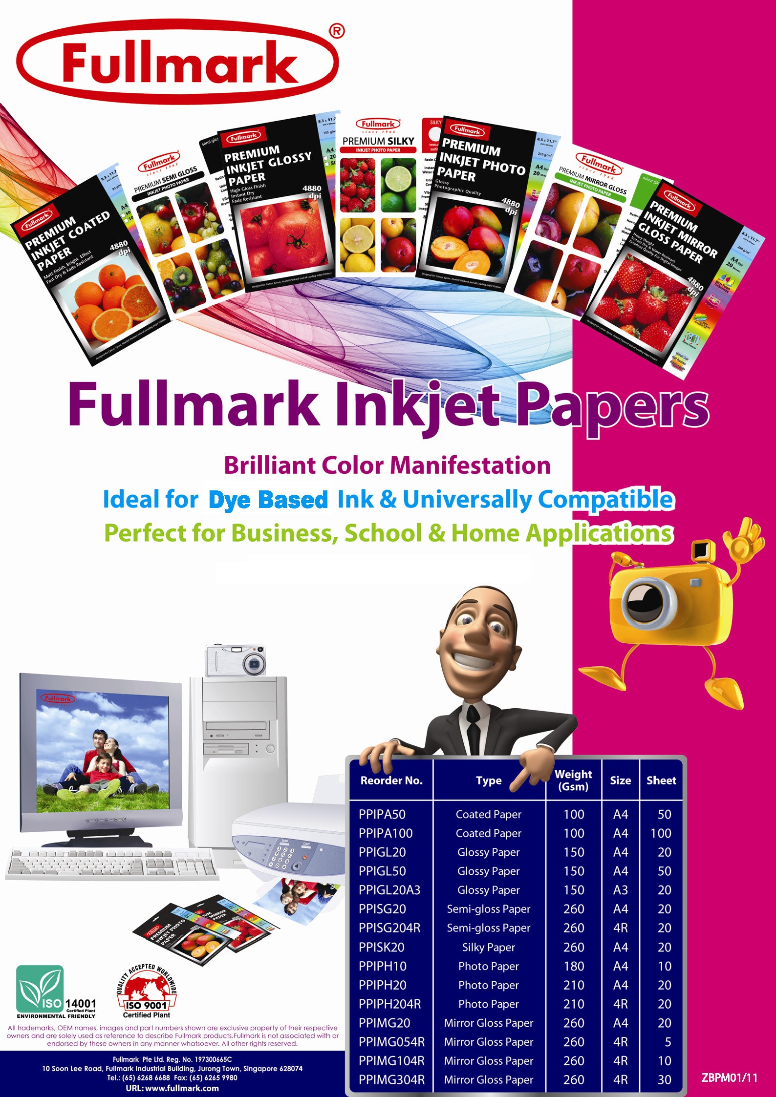 Premium Semi-Gloss Inkjet Photo Paper A4 260GSM (Resin Coated) 20 Sheets