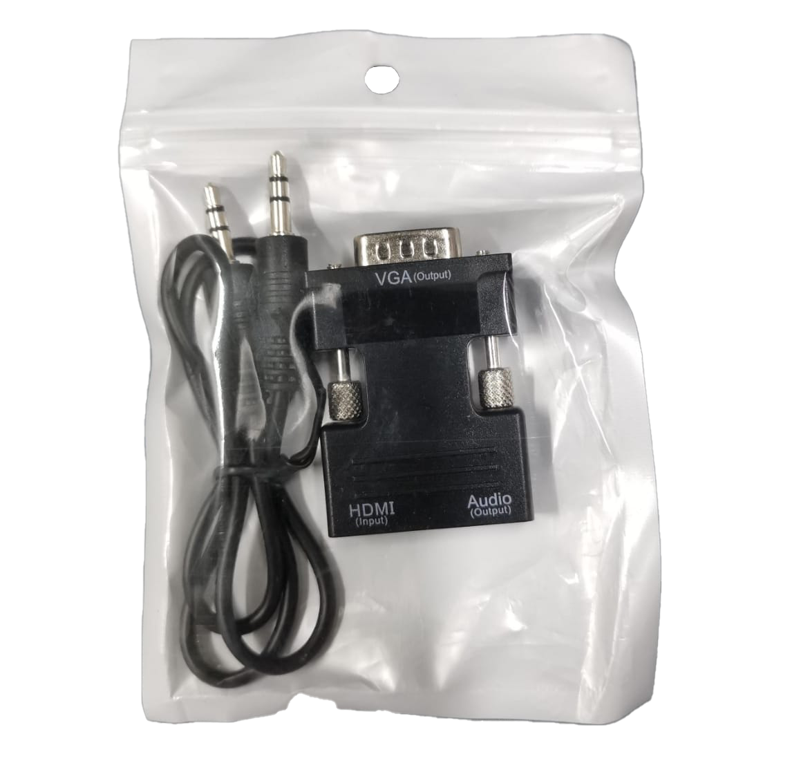 HDMI (Female Input) to VGA (Male Output) +Audio Cable (Output) Converter