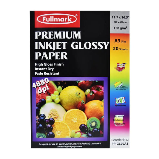 Inkjet Matte Paper A3 128GSM (Matt Coated) 100 Sheets Bulk Pack (PPIML100A3)